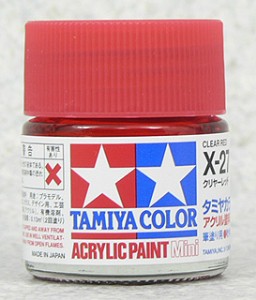 TAMIYA 壓克力系水性漆 10ml 亮光透明紅色 X